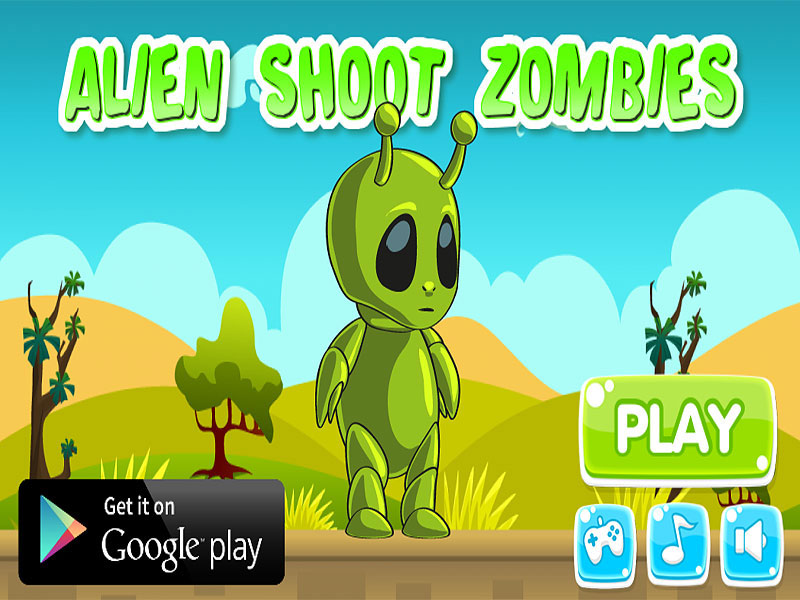 Alien Shoot Zombies - HTML5 Javascript game(Construct 2 | Construct 3 both version included) - 1